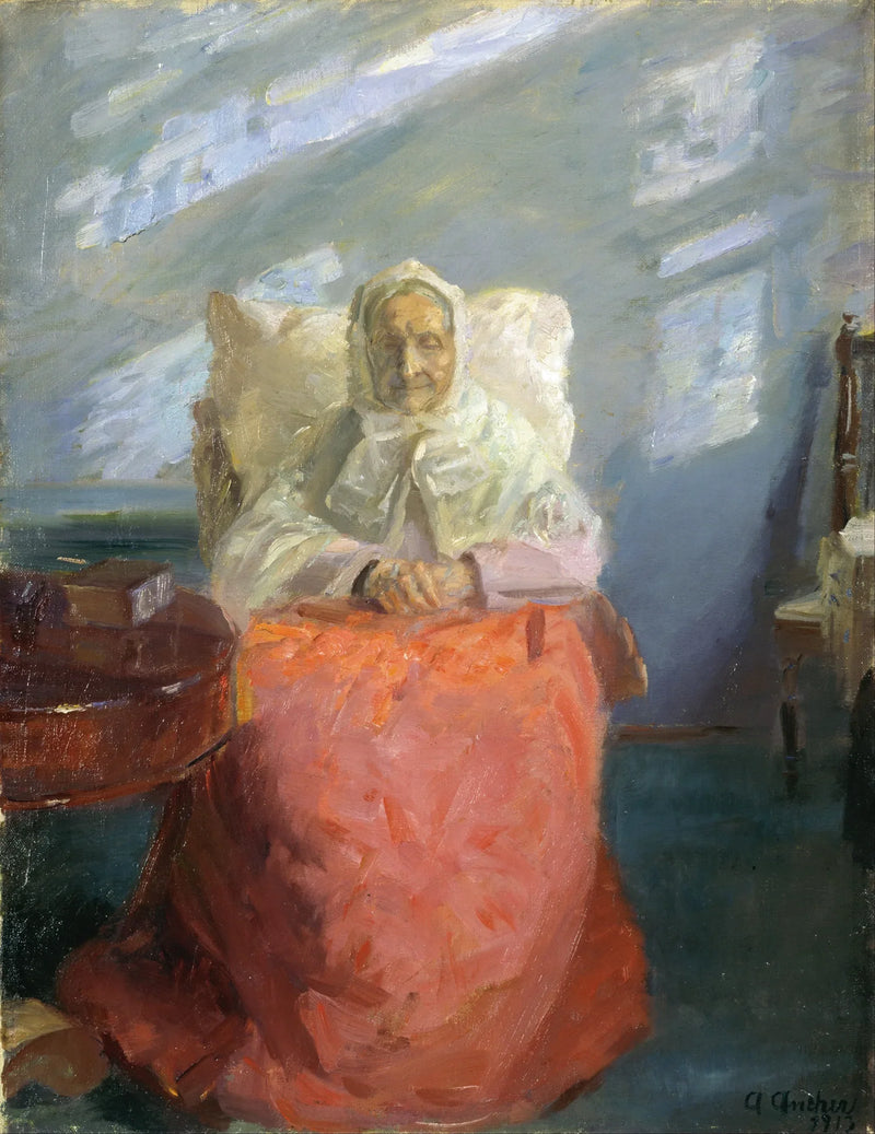 Rouva Ancher sinisessä huoneessa