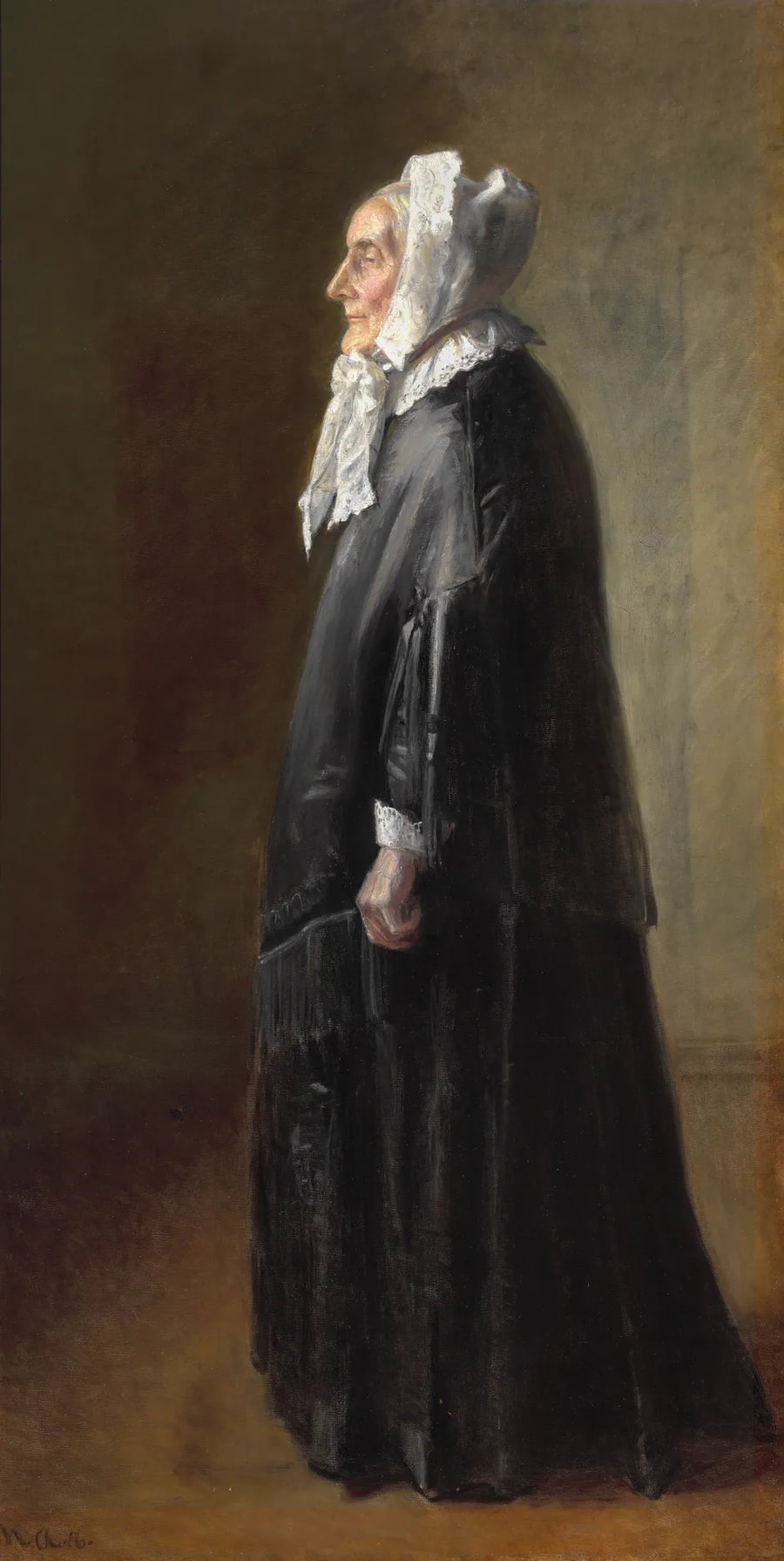 Rouva Bründum seisoo aivan naamaani. - Michael Peter Ancher
