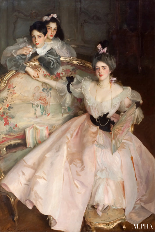 Mme Carl Meyer et ses enfants - John Singer Sargent - Reproductions de tableaux et peintures haut de gamme