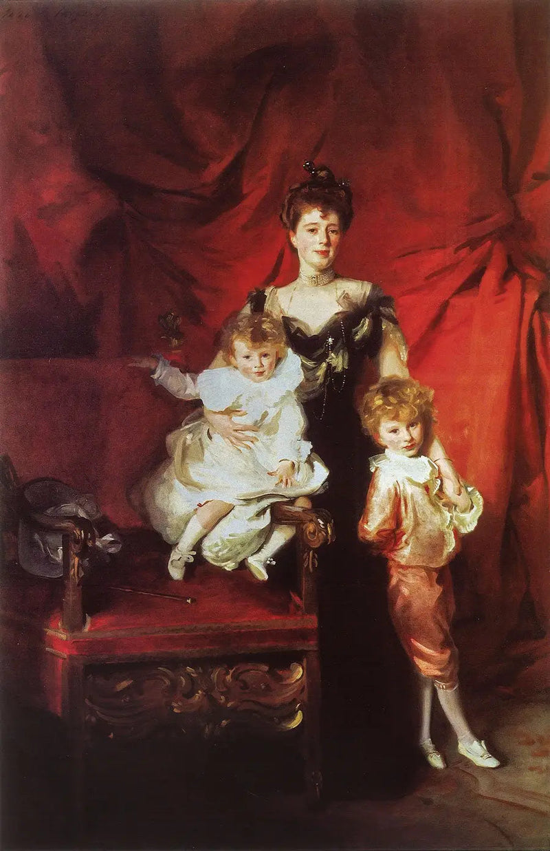 Rouva Cazalet ja hänen lapsensa Edward ja Victor - John Singer Sargent