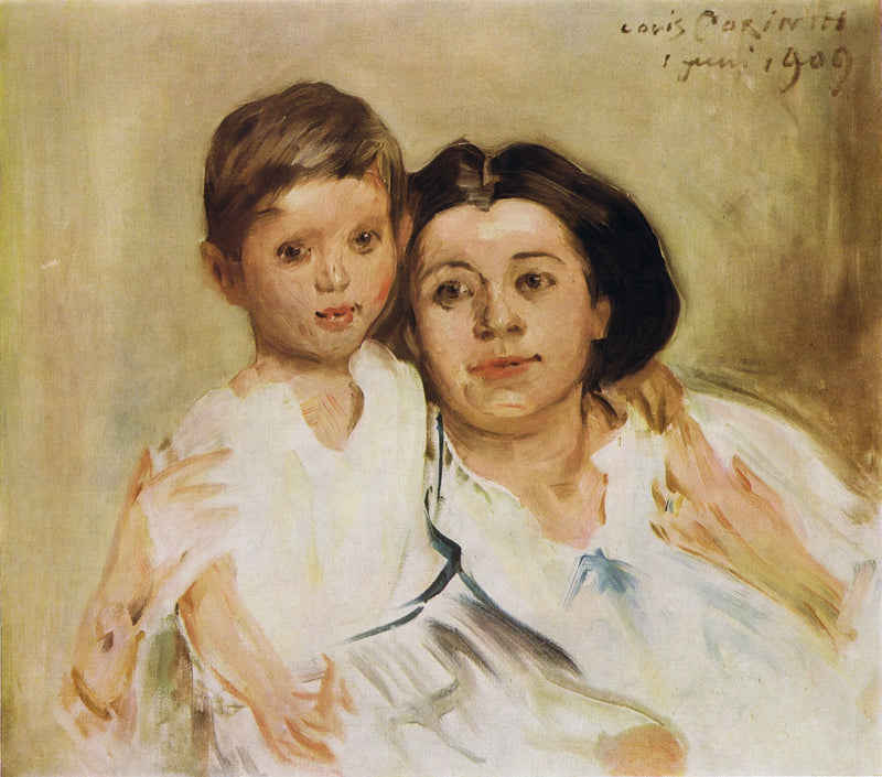Rouva Charlotte Berend-Corinth ja hänen poikansa Thomas-Lovis Corinth