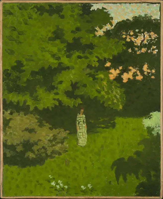 Rouva Claude Terrasse Closin puutarhassa Grand-Lempsissä - Pierre Bonnard