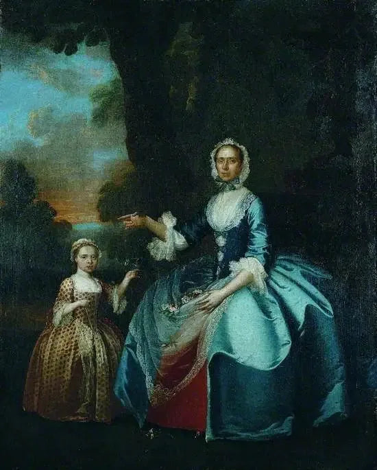 Mme Dawson de Retford ja hänen tyttärensä - George Stubbs