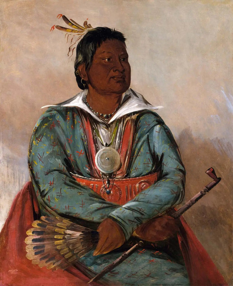 Mó-sho-la-túb-bee, Se joka sammuttaa ja tappaa, heimojohtaja - George Catlin