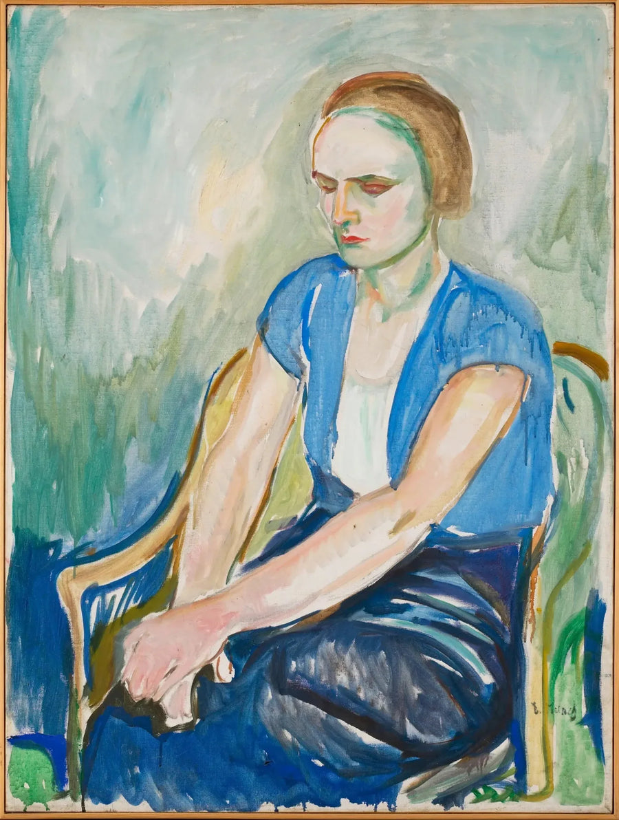 Malli käsillä polvilla - Edvard Munch