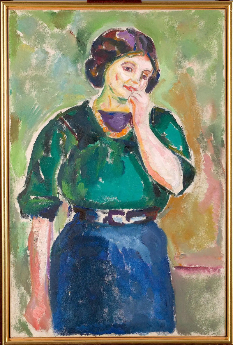Vihreä ja sininen malli - Edvard Munch