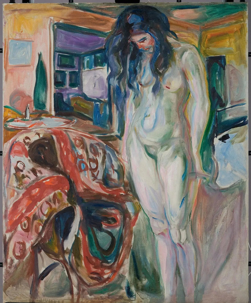 Malli lähellä rottinkituolia - Edvard Munch