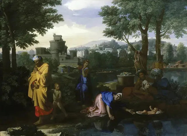 Moïsen esillä vesillä - Nicolas Poussin
