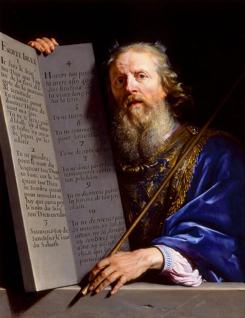 Moisés esittelee Laintaulut - Philippe de Champaigne