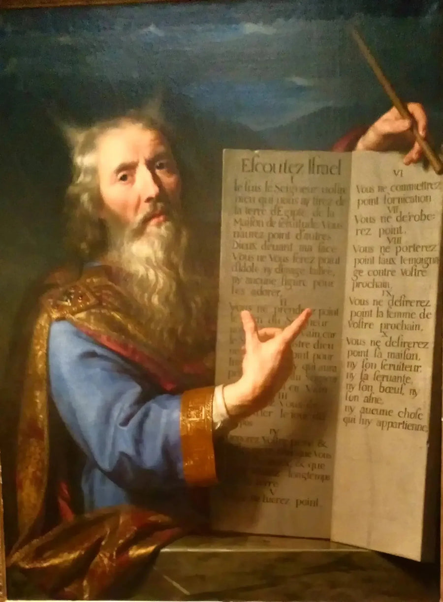 Moisés esittelee Laintaulut - Philippe de Champaigne