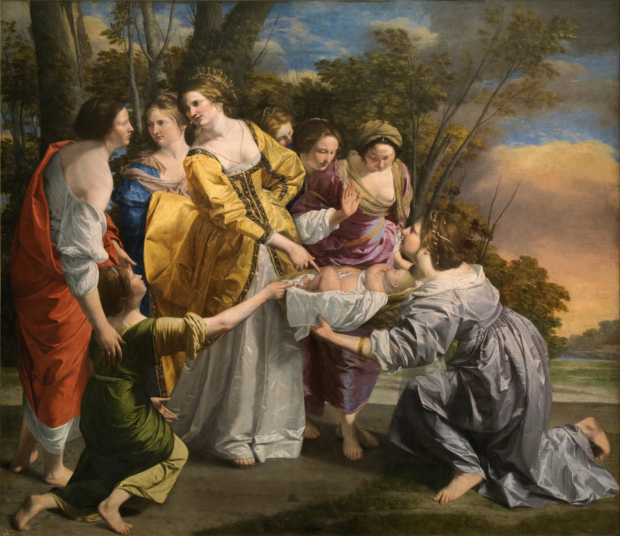Mooses pelastettu vesistä - Orazio Gentileschi