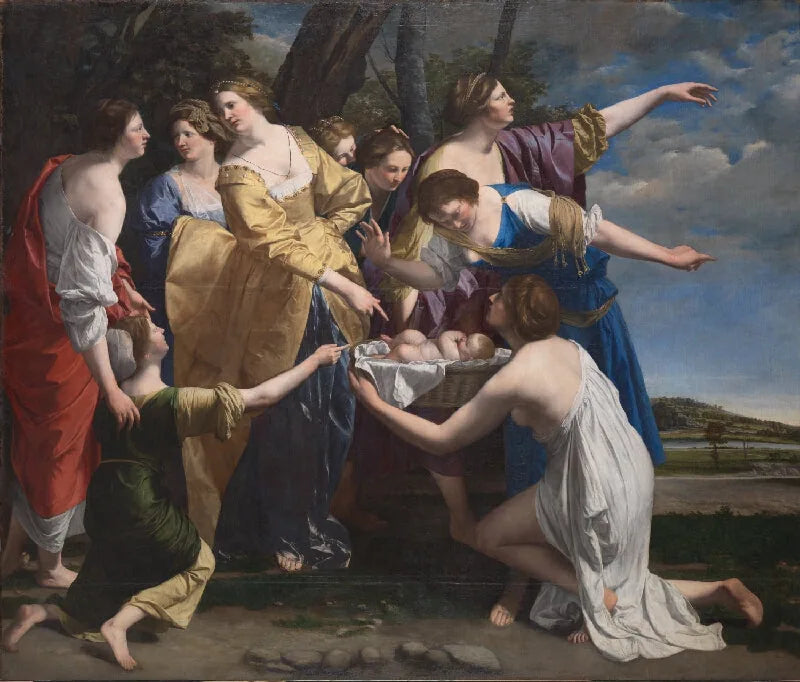 Mooses pelastettu vesistä - Orazio Gentileschi