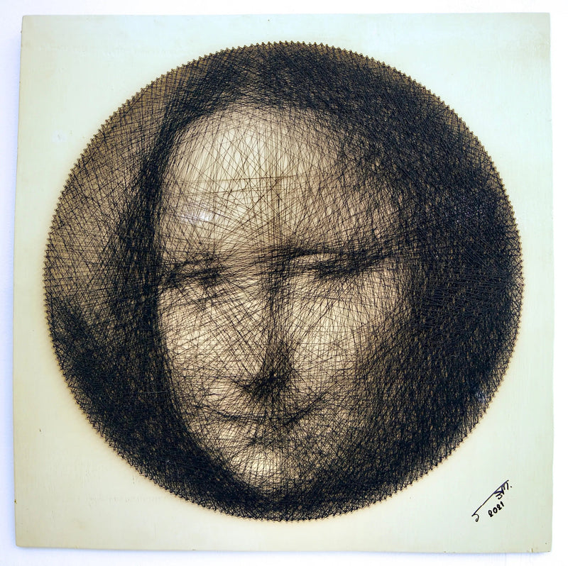Mona Lisa -nauha-taide | 60 x 60 cm