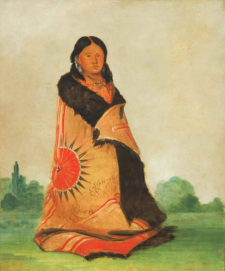 Mong-shóng-sha, Kääntynyt aurinko, suuren päällikön vaimo - George Catlin