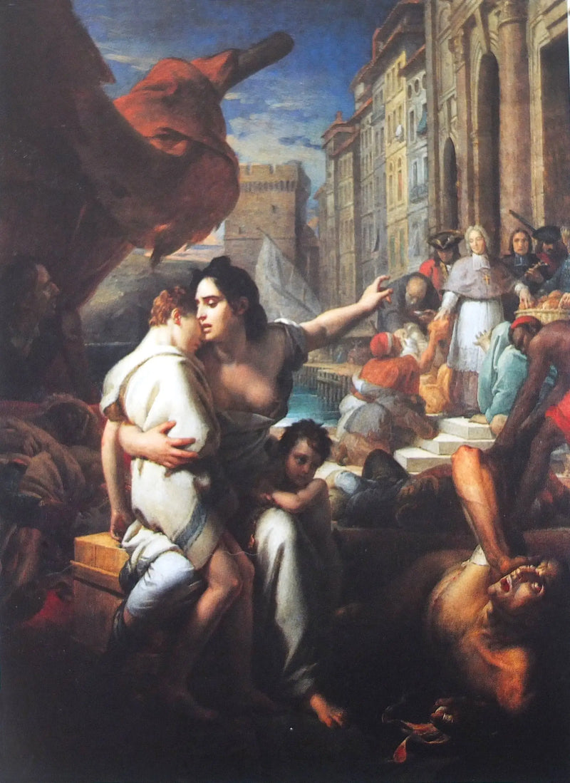 Monseigneur de Belzunce vuoden 1721 ruton aikana Marseillessa - François Gérard