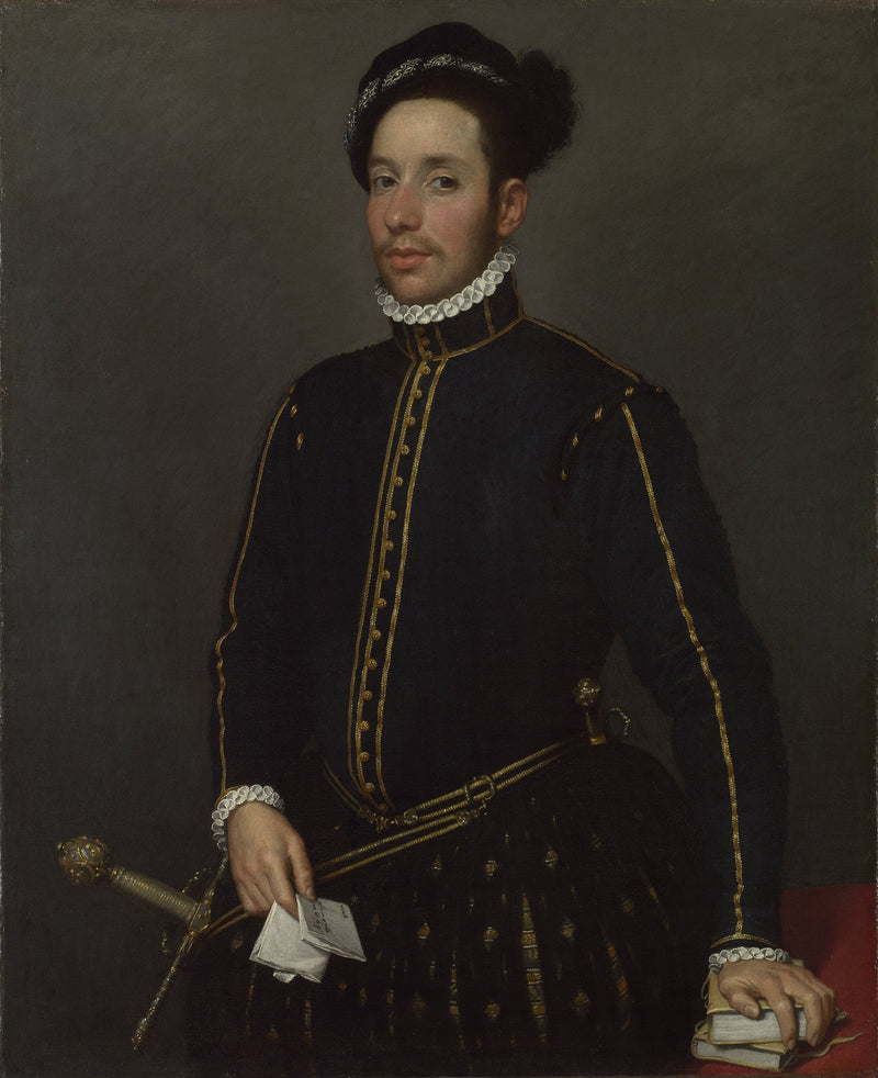 Herra Gaucher kahdella in-quartersilla ja kirjeellä - Giovanni Battista Moroni
