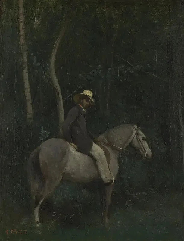 Herra Pivot ratsain - Jean-Baptiste Camille Corot