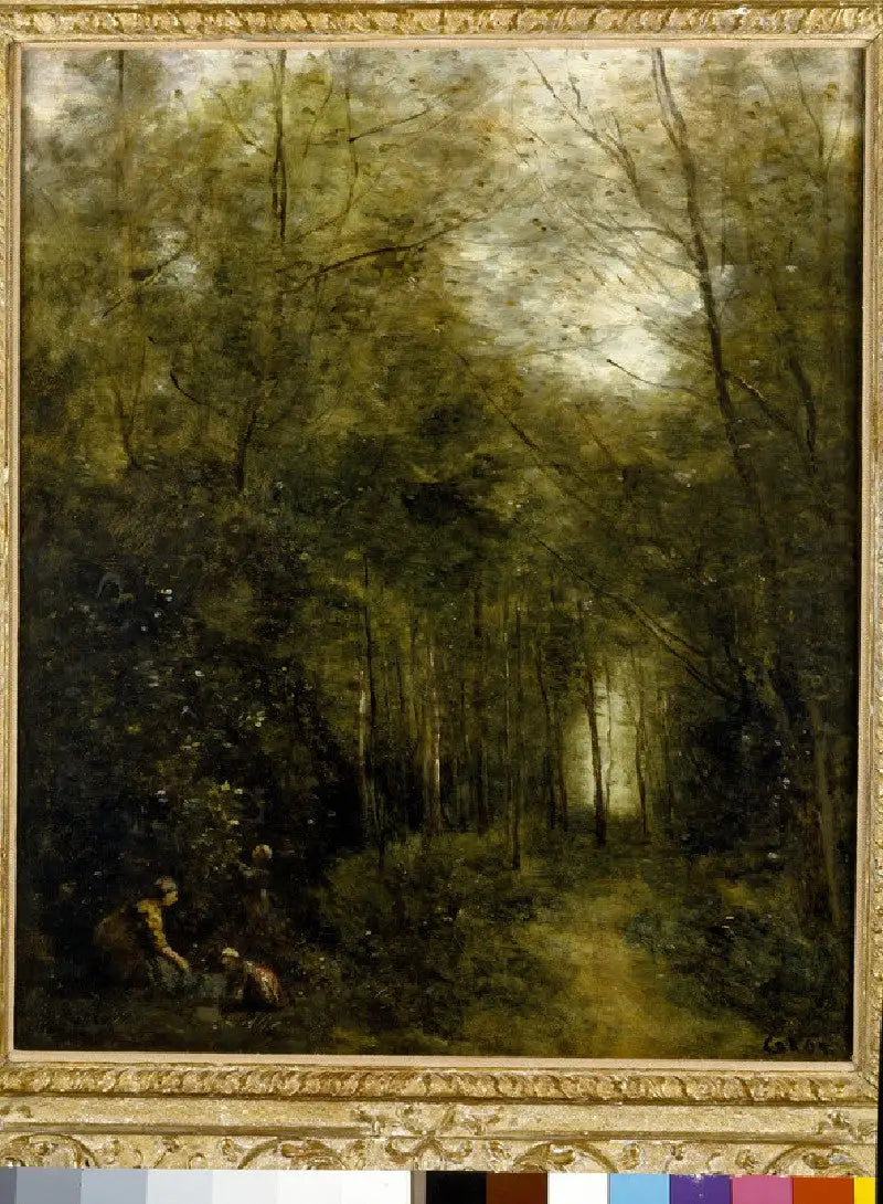 Montfermeuil, joki metsässä - Jean-Baptiste Camille Corot