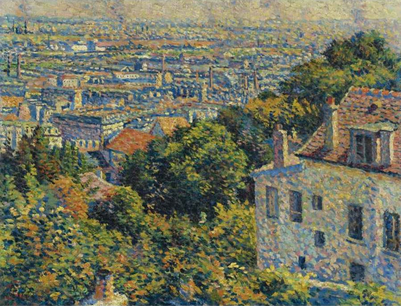 Montmartre, Cortot-kadulta. Näkymä Saint-Denisille - Maximilien Luce