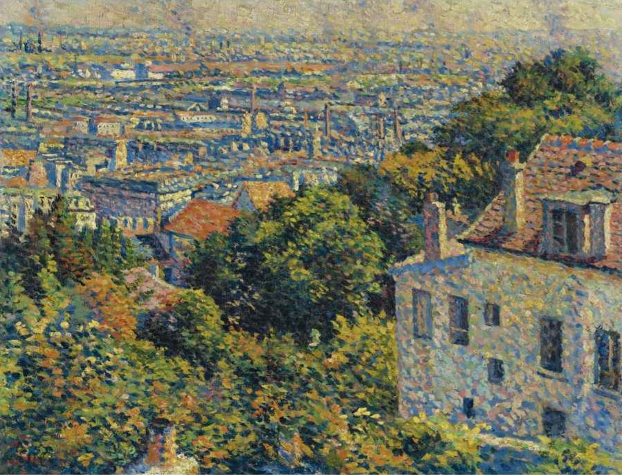 Montmartre, Cortot-kadulta. Näkymä Saint-Denisille - Maximilien Luce