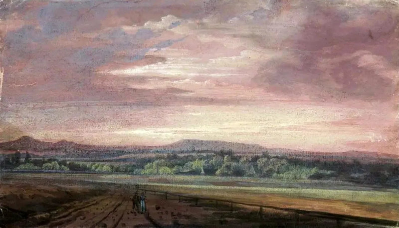 Jättiläisten vuoret auringonlaskun aikaan - Caspar David Friedrich