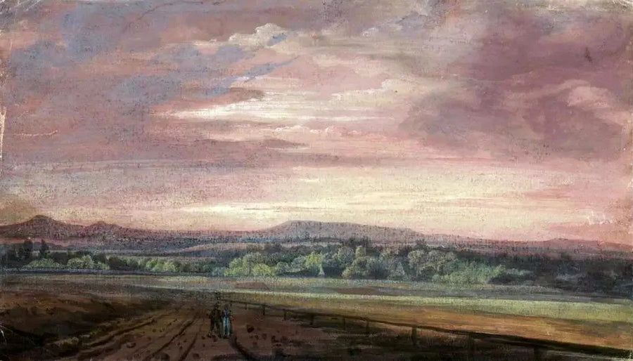 Jättiläisten vuoret auringonlaskun aikaan - Caspar David Friedrich