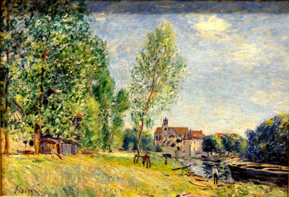 Moret, le chantier naval à Matrat - Alfred Sisley image 1 copie de tableau peinte à la main