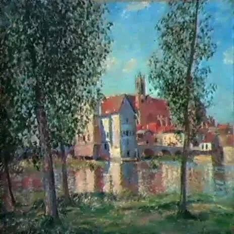 Moret-sur-Loing : Aamun aurinko - Alfred Sisley