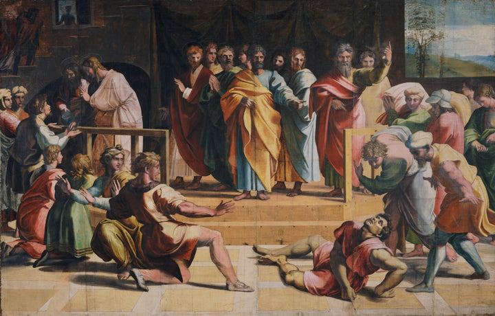 Ananiaksen kuolema, noin 1515-1516 - Raphaël