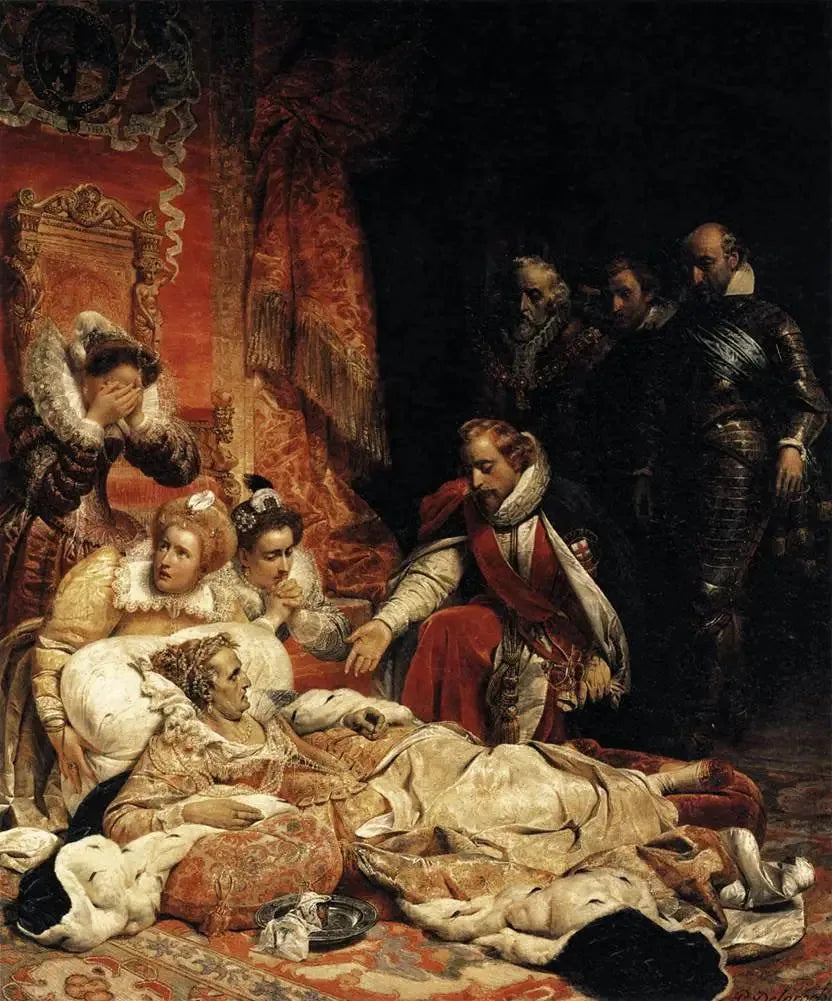 Elisabethin kuolema, Englannin kuningatar, vuonna 1603 - Paul Delaroche