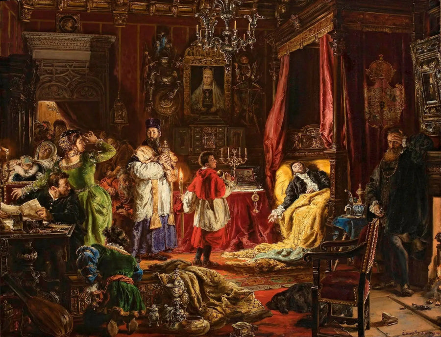 Sigismond Augusten kuolema Knyszynissä vuonna 1572 - Jan Matejko