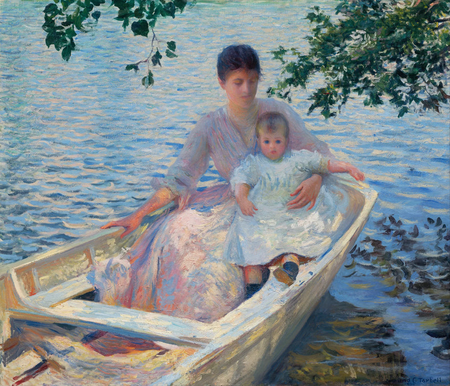 Äiti ja lapsi veneessä - Edmund Charles Tarbell
