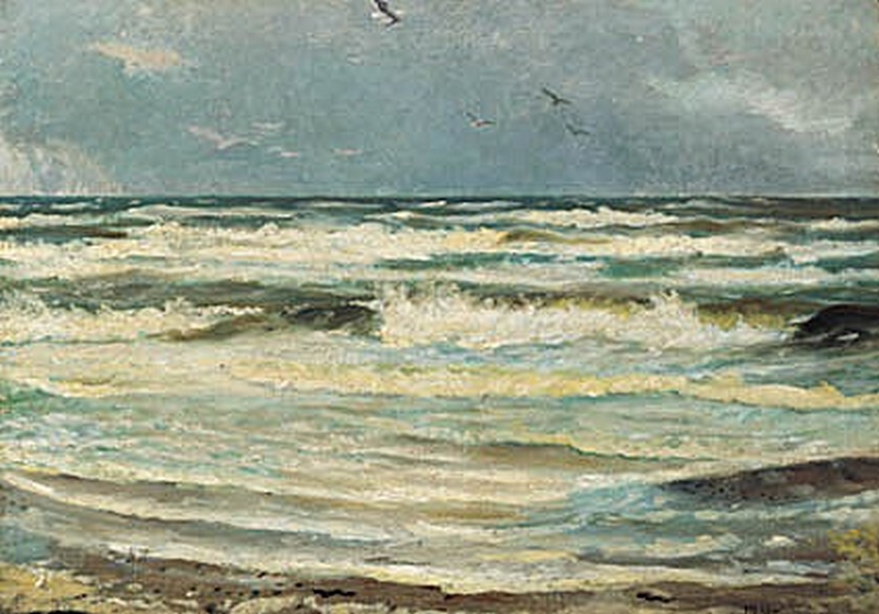 Lokit Skagen Senderstrandissa. -Michael Peter Ancher
