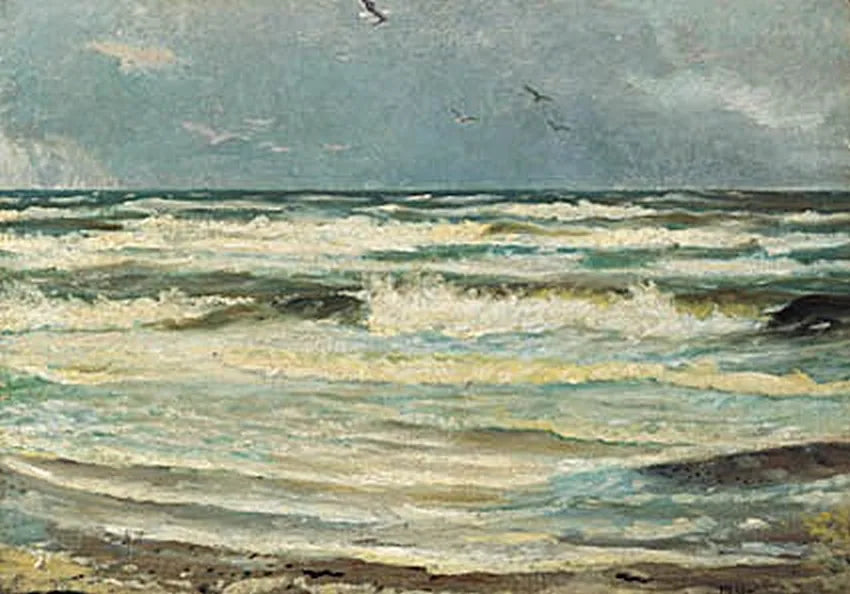 Lokit Skagen Senderstrandissa. -Michael Peter Ancher