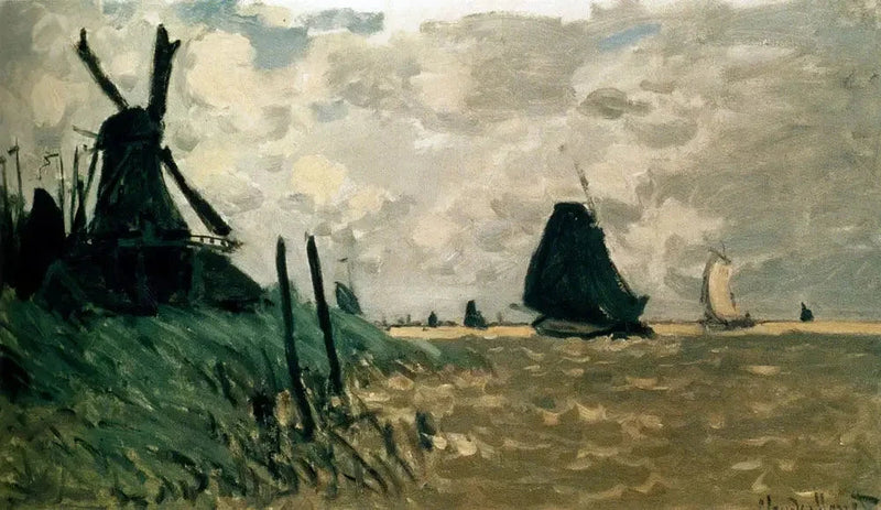 Tuulimylly lähellä Zaandam W178 - Claude Monet