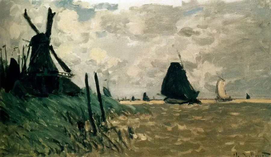 Tuulimylly lähellä Zaandamia - Claude Monet