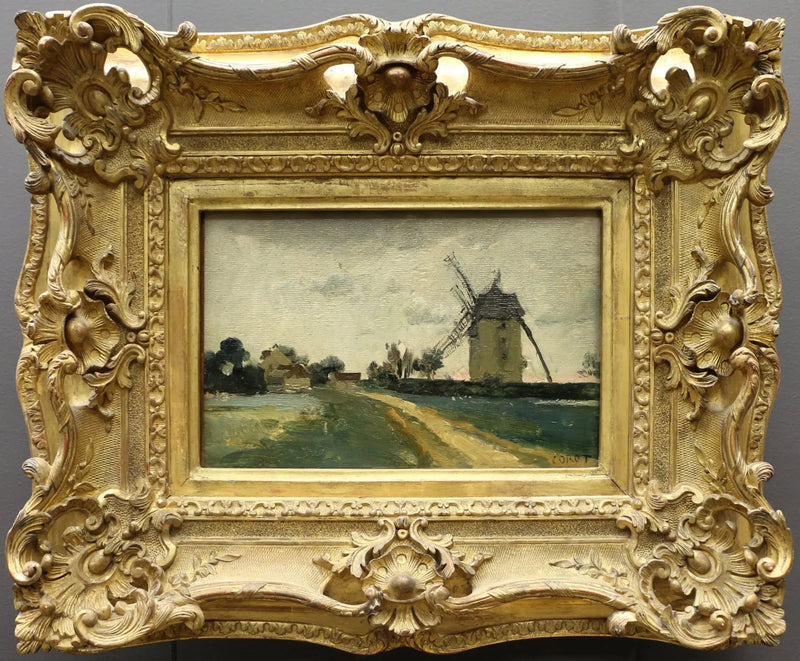 Kaksinkertaiset tuulimyllyt Picardie-kukkulalla - Jean-Baptiste Camille Corot