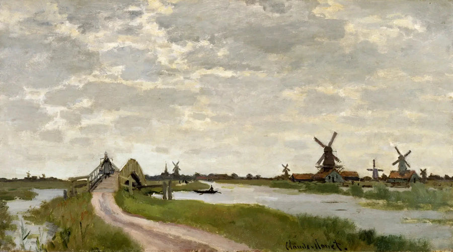 Tuulimyllyt lähellä Zaandam W170 - Claude Monet