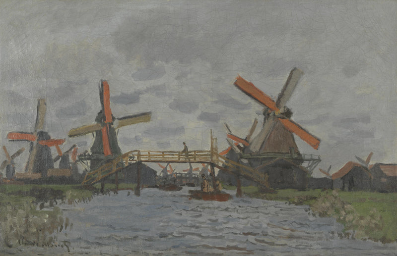 Tuulimyllyt lähellä Zaandam W181 - Claude Monet