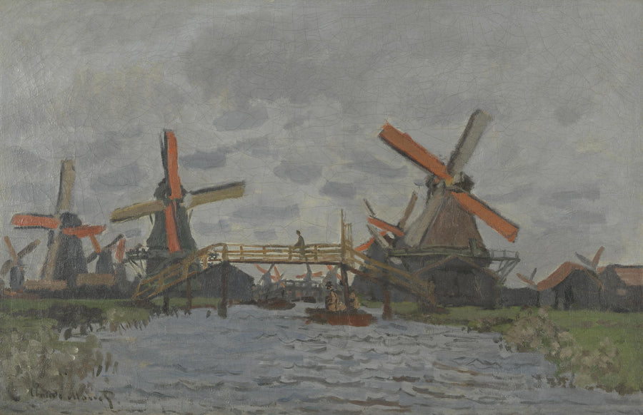 Tuulimyllyt lähellä Zaandam W181 - Claude Monet