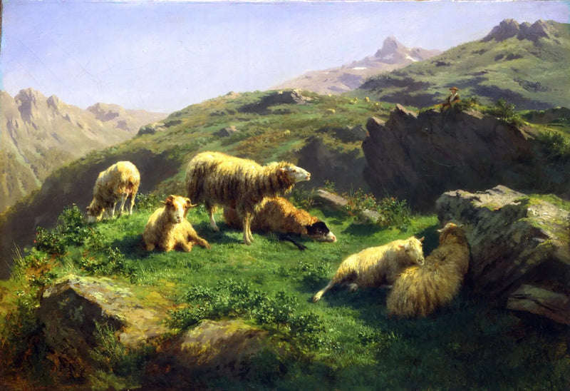 Laiduntavia lampaita Pyreneillä - Rosa Bonheur