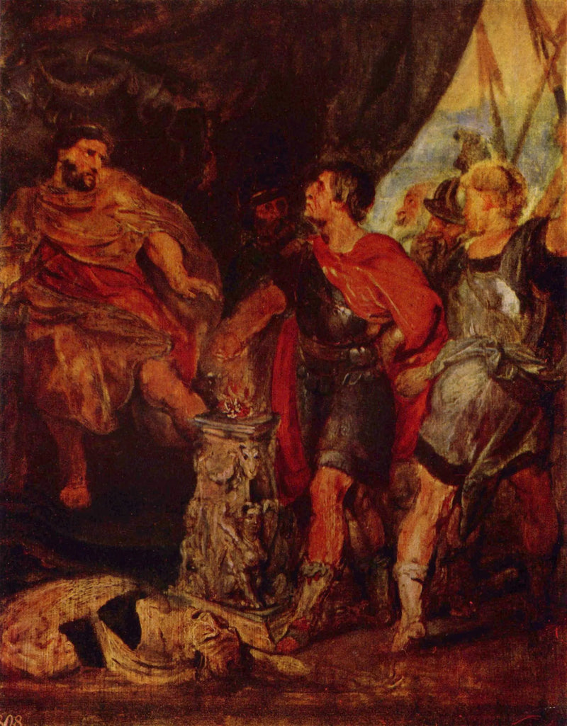 Mucius Scaevola ennen Lars Porsenna - Peter Paul Rubens