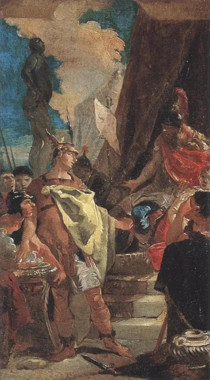 Mucius Scaevola ja Porsenna - Giovanni Battista Tiepolo