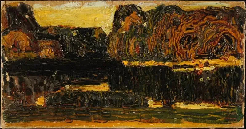 München, englantilainen puutarha (Järvi ja vene) - Vassily Kandinsky