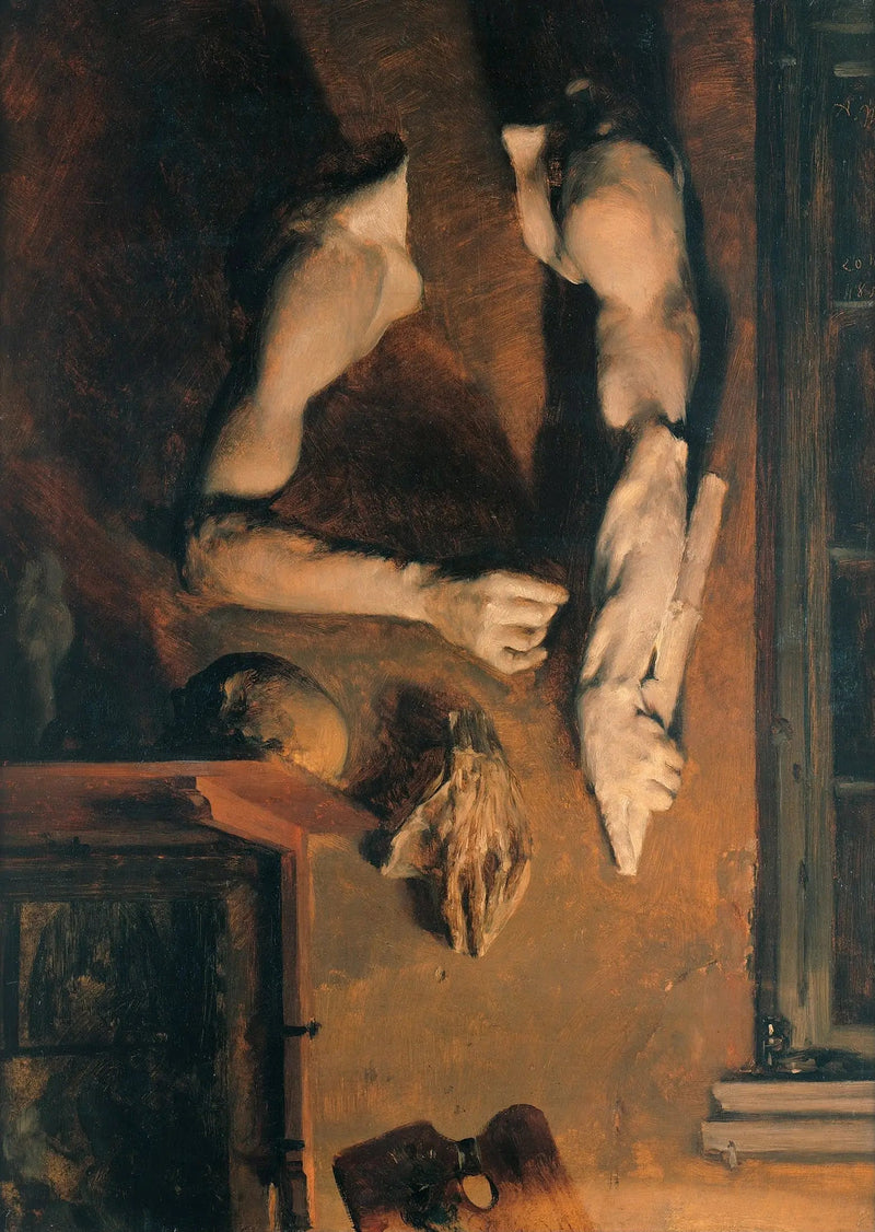 Työpajan muuri - Adolph von Menzel