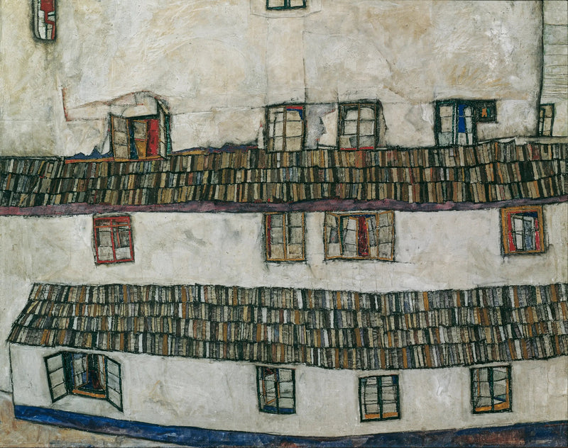 Talon seinä (ikkunaseinä) - Egon Schiele