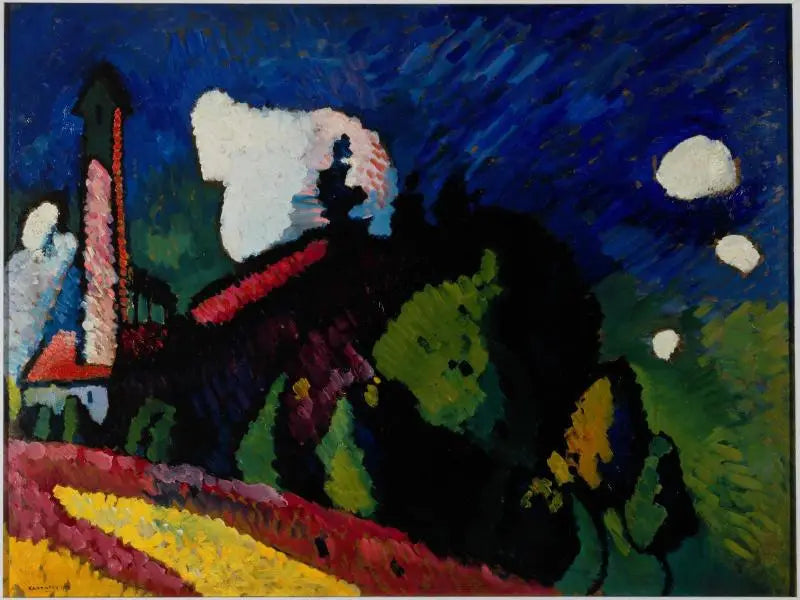 Murnau, maisema tornilla - Vassily Kandinsky