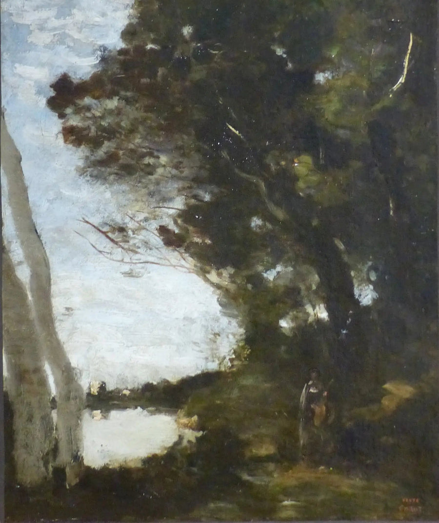 Muse metsässä - Jean-Baptiste Camille Corot