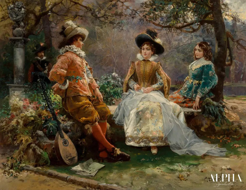 Musique dans le jardin - Cesare-Auguste Detti Reproductions de tableaux à la peinture à l’huile