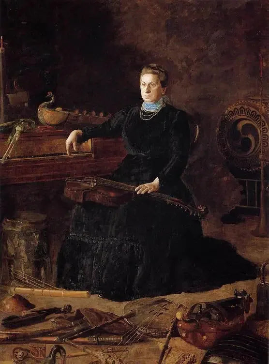 Vanhahtava musiikki (Sarah Sagehorn Frishmuthin muotokuva) - Thomas Eakins